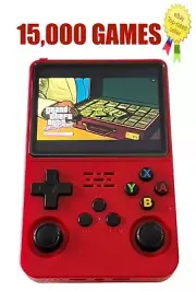 R36S Handheld Emulator Retro Game Console 64GB with 15,000+ Games - RED