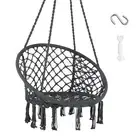 SUNCREAT Hammock Chair Hanging Macrame Swing with Hardware Kits, Max 330 Lbs,...