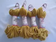 Lot of 4 rolls of 2mm Gold Amy Braided Nylon Macrame Craft Jewelry Cord 100yds