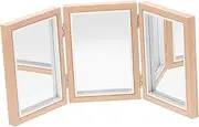 FOYTOKI Montessori Foldable Mirror Non Hand Eye Coordination Practice Mirror for Montessori Room and Nursery Decor Three Sided Wall Mirror for Early Education