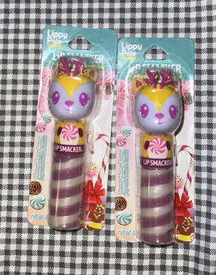 Lip Smacker Lippy Pals Reindeer Lip Gloss! Merry Berry Set Of 2!! New Sealed