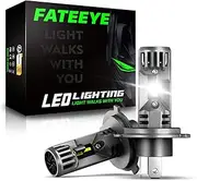 H4 LED Headlight Bulbs, 16000 Lumens 600% Super Bright, 70W 6500K Cool White Conversion Kit IP68 Waterproof, Pack of 2