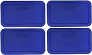 [Pyrex] 7214-PC 4.8 Cup Cadet Blue Lids- 4 Pack Made in the USA