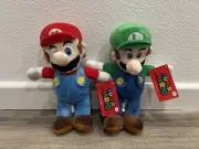 Mario & Luigi Plush Stuffed Animal Toy Set - 10in - BRAND NEW WITH TAGS