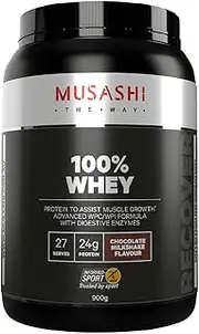 Musashi Chocolate Milkshake 100% Whey Protein Powder 900 g
