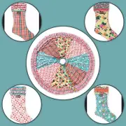 Matilda Jane Christmas Memento Tree Skirt & Matching Stocking 5 Piece Set New