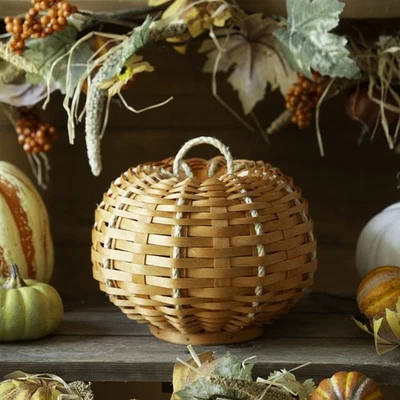 Dresden & Company SMALL ORANGE WOVEN PUMPKIN - NEW - 2025 Longaberger Weavers