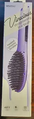 Vivitar-Vivacious Straightening Hair Brush Heated Ceramic Bristles 400 Degree