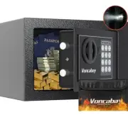 Money Safe Box for Home with Sensor Light & Fireproof Security Safe Box