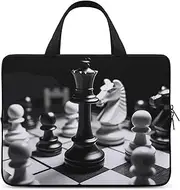 Laptop Case Sleeve Shockproof Computer Carrying Bag Black And White Chess Laptop Bag Tote Lightweight Notebook Case Cover Traveling Briefcase Handle Bags for Travel Business 17inch