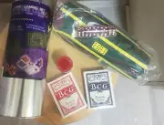 New Vintage Players Club Casino Gaming Set Canister Poker Craps Blackjack BCG 92