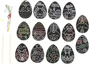 Vaguelly Creativity Scratch Paper Art Kit Easter Painting Craft for Boys and Girls Adults 1 Set