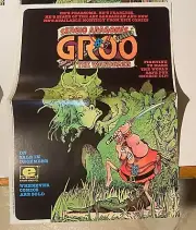 Sergio Aragone's GROO The Wanderer, 4 PIECE LOT Epic 1984 COMIC SHOP POSTER