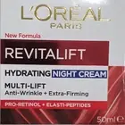 L'Oreal Revitalift Hydrating Night Cream Multi Lift 50ml Anti-Wrinkle Exp 04/28