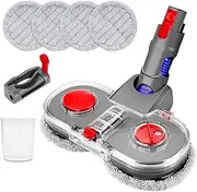 Electric Mop Head for Dyson V7 V8 V10 V11 V15 & Gen5 Vacuum Cleaners - Mopping Set for Dyson Mop Head, 6 Washable Dry & Wet Mopping Pads, Accessories for Cordless Dyson Mop Head Attachment