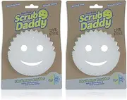 Scrub Daddy - Dye Free, FlexTexture Sponge, Soft in Warm Water, Firm in Cold, Deep Cleaning, Dishwasher Safe, Multiuse, Scratch Free, Odor Resistant, Functional, 2 pk