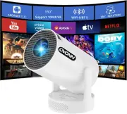 Mini Portable Projector, Android, Wifi 6 & Bluetooth 5, 4K Support, 180° Rotatab