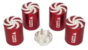 NHX RC Aluminum M6 Wheel Lock Nut Wheel Caps Lug Nuts (4) -Red :Axial 1/6 SCX6