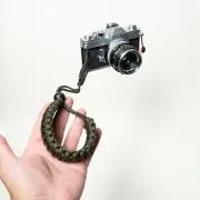 Green Paracord Woven Adjustable Camera Thick-Wrist Strap w/ Peak Design Anchor