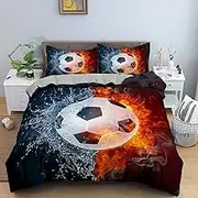 3d Football Duvet Cover Sets Quilt Covers Set Bedding Set King Queen Full Double Single For Kids Boys Teen 200×200CM