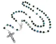 Irish J. C Walsh & Sons, Ireland ROSARY BEADS GREEN G809