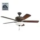 Hampton Bay Rothley II 52 in. Indoor LED Bronze Ceiling Fan with Light Kit