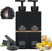 Root Activator Shampoo, Mane Root Activator Shampoo, Shampoo Root Activator Promotes Hair Growth For Men Hair Thickening Shampoo - SHENSHEN 2pcs