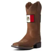Ariat Ladies Orgullo Mexicano Square Toe Brown Western Cowboy Boots #10038915