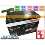 【彰化員林翔晟電池】全新┃博世BOSCH┃汽車電池┃LBN4┃75AH┃EFB┃E46┃舊品強制回收┃安裝工資另計