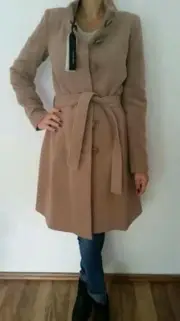 Miss Sixty JORBICE beige camel coat size small sz S