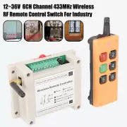 12V 24V 36V 6CH Channel 433MHz Wireless RF Remote Control Control Switch Relay