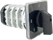 HAODEE Rotary Switch YMZ12-32/4 Electrical Combination Changeover cam Switch 32A 4 Pole 0-6 Position Sliver Contacts high Voltage