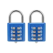 8 Digit Combination Padlock Push Button Lock for Locker Cabinet Blue 2Pcs