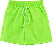 [Spring&Gege] Boys Nylon Shorts Quick Dry Lightweight Beach Sports Shorts Pull-On Elastic Waist Drawstring