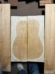 AAAA curly hard maple tonewood guitar luthier set back sides old 1977