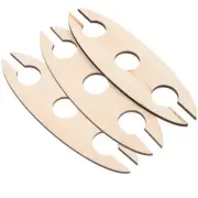 3 Pcs Wine Shaped Rack Wooden Tabletop Creative Bottle Display Shelf