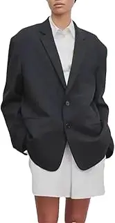 [Generic] Women's Long Sleeved Lapel Back Zipper Design Suit Jacket Casual Commuting Top