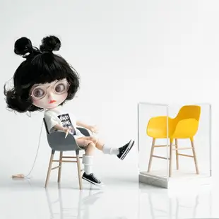 模型椅子設計師擺件ob11芭比食玩Blythe小布娃娃屋6分BJD迷你裝飾