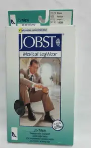 Jobst Medical Men’s Compression Socks Knee High Black Med 20-30 mmHg #115089