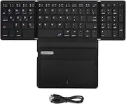 Foldable Bluetooth Keyboard, Low Latency Bluetooth 5.1 Full Size Keyboard with Large Touchpad for iOS for Android for Windows Tablet PC Smartphone