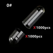1000pcs Standard Size 00# 0# 1# Empty Capsules Gelatin Clear Capsules Hollow Hard Gelatin Transparent Seperated Joined Capsules