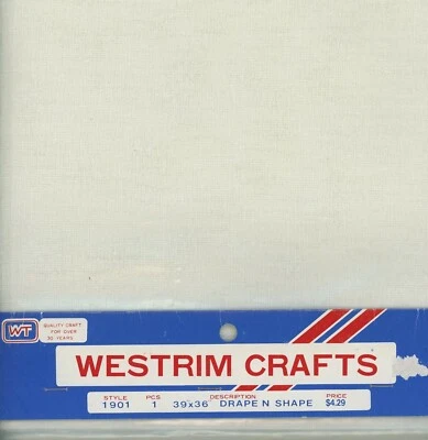 Vintage Westrim Crafts Drape N Shape Fabric 39" x 36" NEW