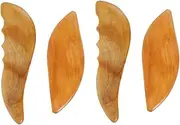 4pcsguasha Boards Natural Massage Tool Set Face Scraper Portable Lymphatic Massager for Blood Circulation