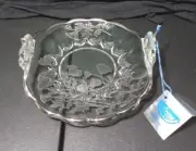 Vintage Silver City Flanders Folded Glass Dish Sterling On Crystal NWT