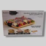 Sabatier Build-a-Board Bamboo Serving Board w/ Locking Lid – New in Box