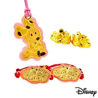 在飛比找PChome24h購物優惠-Disney迪士尼金飾 寶貝美妮五件式黃金彌月禮盒-0.5錢