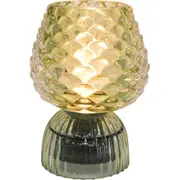 LVD Led Glass Home/Room Bedside Lamp Night Light Tabletop Decor 14.5cm Sage