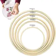 Embroidery Hoop Set, Embroidery for Beginners, Embroidery Hoops Set Wooden Cross Hoop for Embroidery, Needlework,
