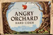 Angry Orchard Tin Metal Tacker Sign Authentic 12" x 18" Bar Man Cave Men- New