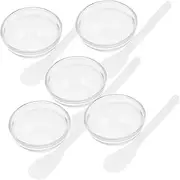 5 Sets Beauty Salon Essential Oil Bowl Modulating Facial Mask Bowl Glass Facial Mask Mixing Bowl Portable Mask Bowl Clear Glass Bowls Beauty Mask Mixing Bowl Facial Bowls